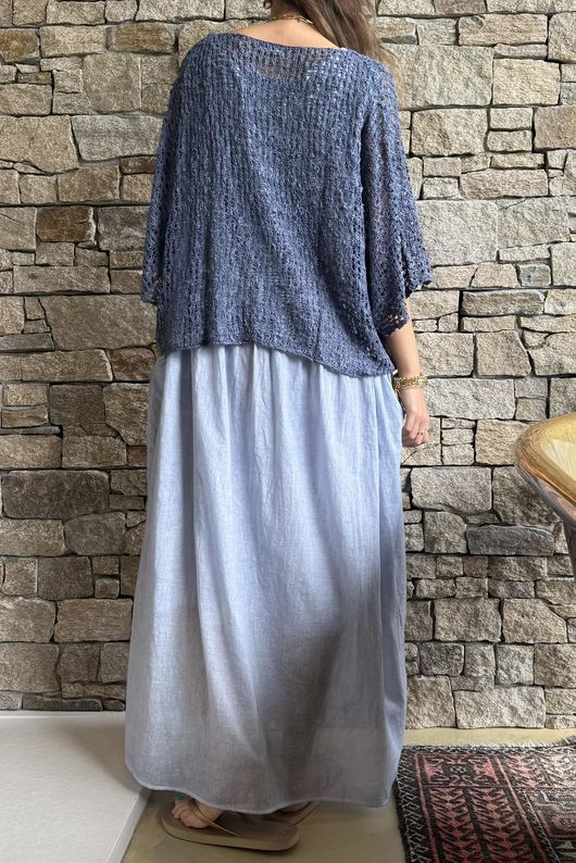 Cloud Loose Box Knit Denim /14=